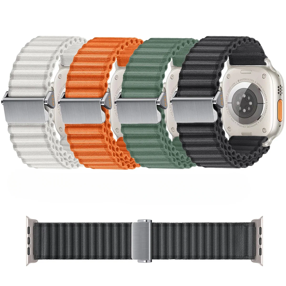 Correa de reloj para iWatch 42/44/45/46/49 mm 38/40/41 mm Correa de reloj de moda de nailon para relojes de la serie Ultra2 Serie 10/9/8/7/6/5/4/3_voghion.com