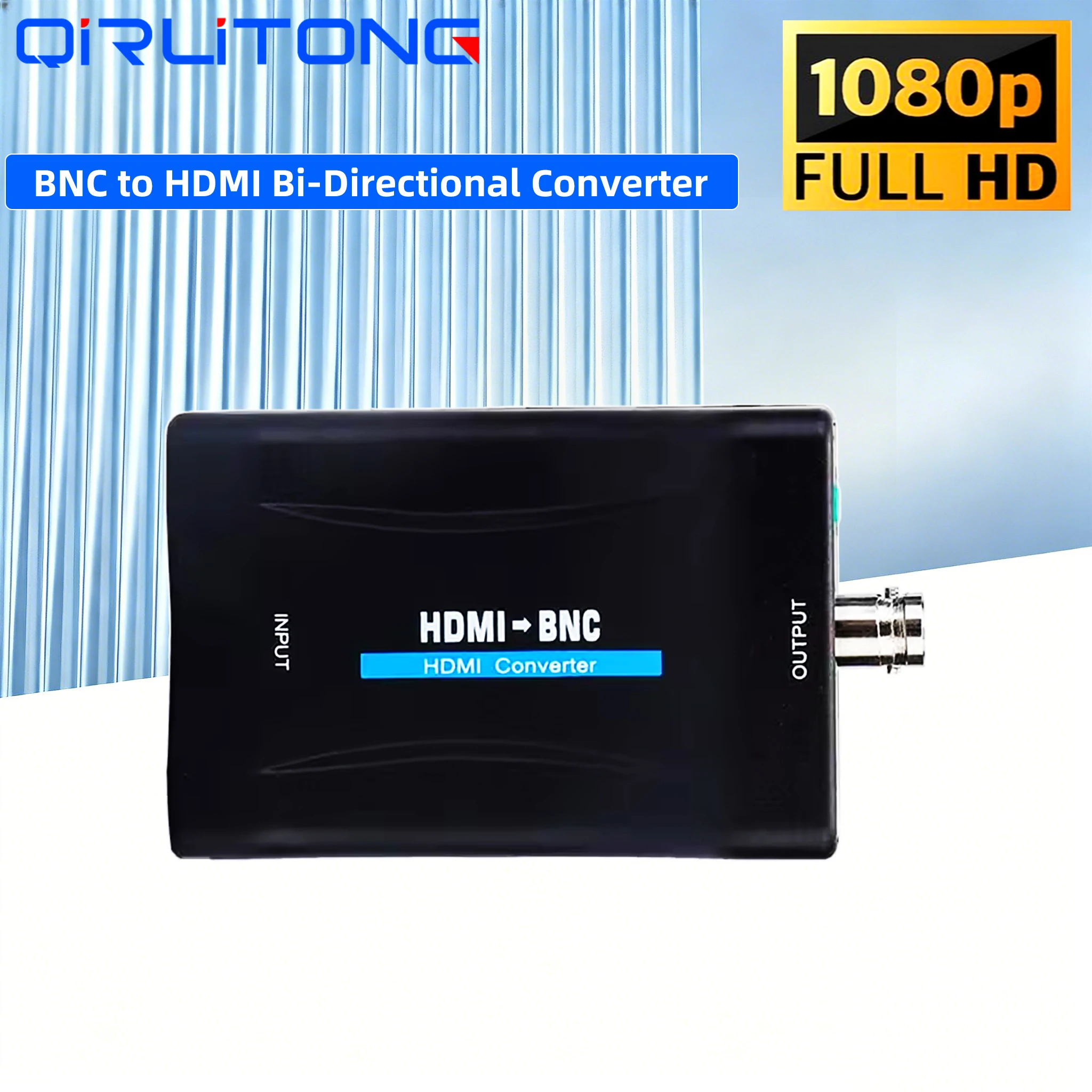 BNC to HDMI Bi-Directional Converter 1080P/720P HD Video Adapter with SDI Support & USB Power Supply for Surveillance Monitor