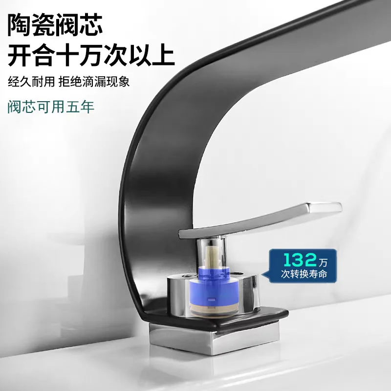 Creativity, personality, waterfall, hot and cold, faucet, washbasin, hand wash, bathroom, toilet