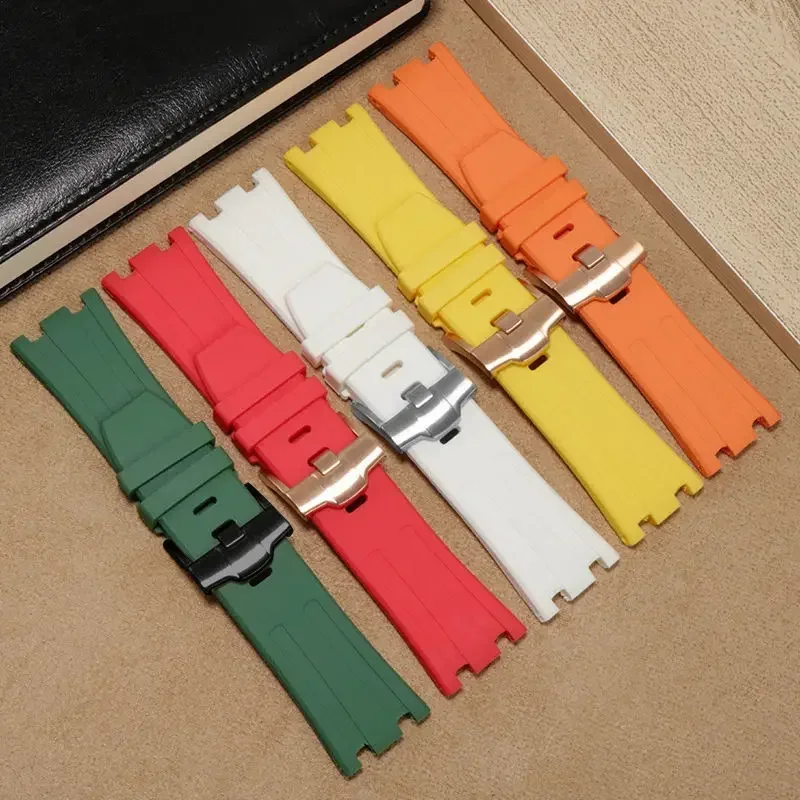 Silicone Watch Strap for AP Royal Oak Offshore 15710 15703 Waterproof Sweet-Proof Rubber Watch Band Accessories 28mm Wristband