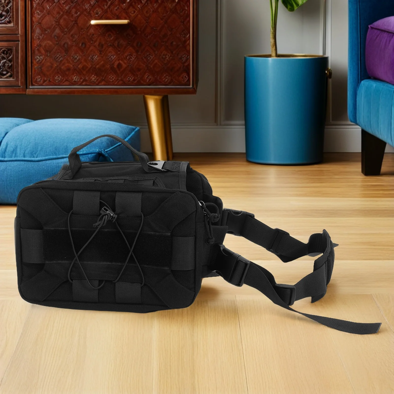 

Large Dog Saddle Bags Nylon Durable Hiking Hunting Backpack For Medium Large Breeds Travel Outdoor Adventure Gear Adjustable