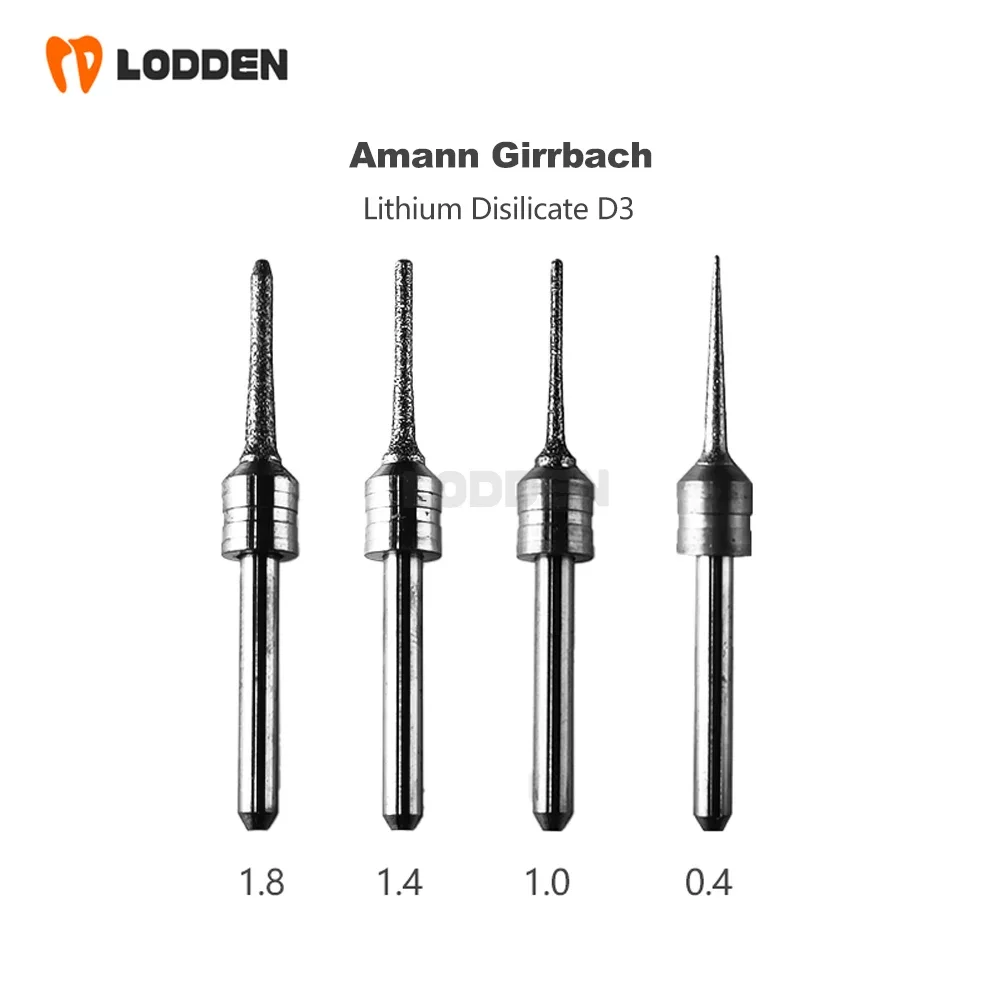 Amann Girrbach Dental Lab Burs Milling for Lithium Disilicate Zirconia PMMA Diamond CAD CAM DC NC Coating D3  Grinding Drills