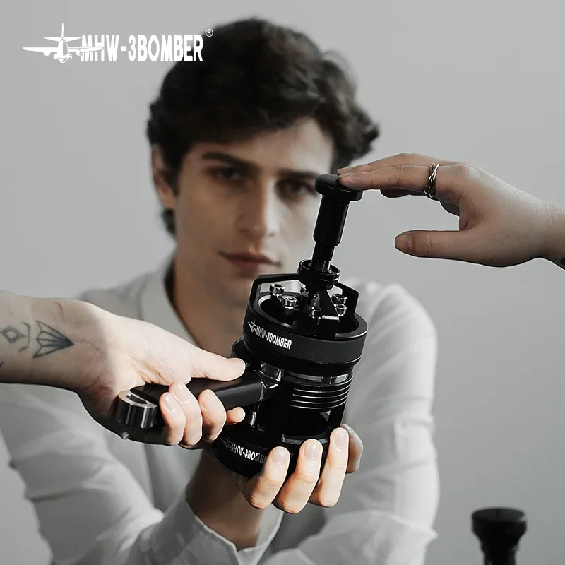 

MHW-3BOMBER WDT Espresso Stirrer for 51/53/58mm Portafilter Distribution Tool Adjustable Depth with 6 Needles Coffee Accessories