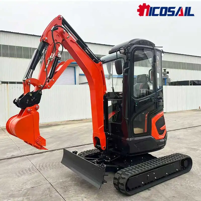 รถขุดไฮดรอลิกขนาดเล็กคุณภาพสูง ได้มาตรฐานยูโร 5 สำหรับงานขุดร่องสำหรับการเลี้ยงสัตว์ งานปรับพื้นที่เพาะปลูก และงานก่อสร้างที่อยู่อาศัย