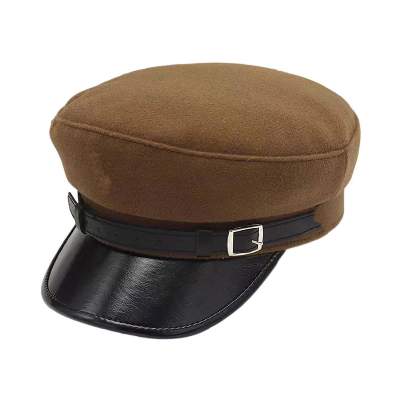 

Элегантные уличные береты из искусственной кожи с металлическими пуговицами в британском стиле, кепки для рыбалки, женские кепки капитана, плоские темно-синие шапки, мужские кепки моряка