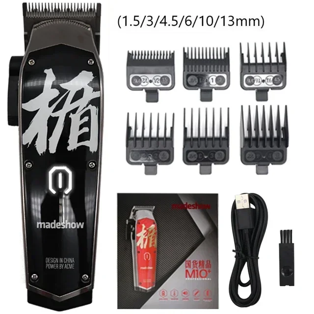 Madeshow M10 Professionelle Haarschneidemaschine, Haarschneider für Männer, verstellbare kabellose Haarschneidemaschine für Friseure, Bartschneider