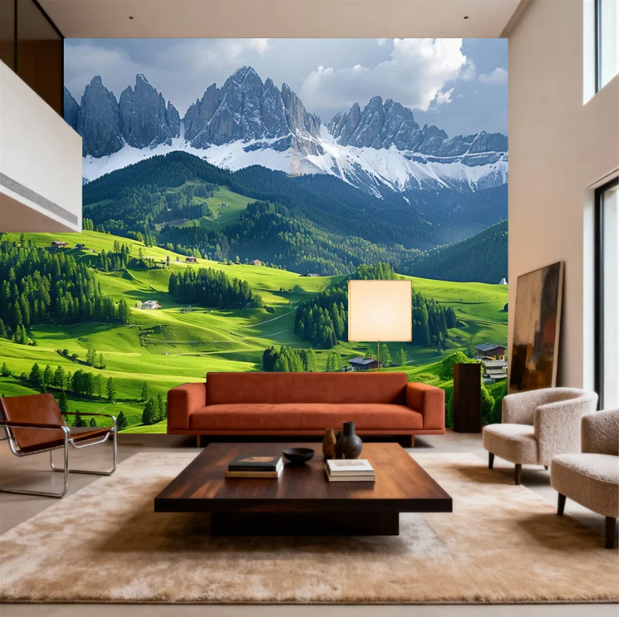 Custom murals nature scenery mountains lakes meadows horses desert forests wallpaper home decoration living room bedroom mural