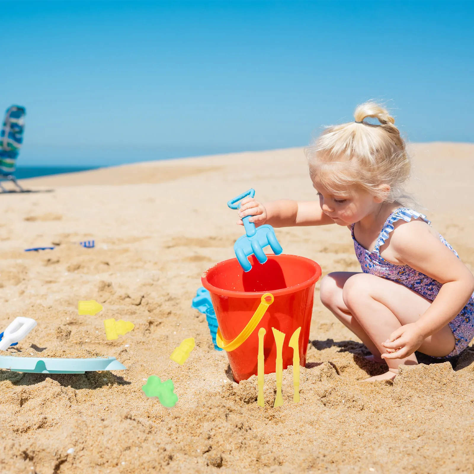 30pcs Sand Mold Tools Kit for Kids – Durable Plastic, Bright Colors, Safe Educational Beach Play Set