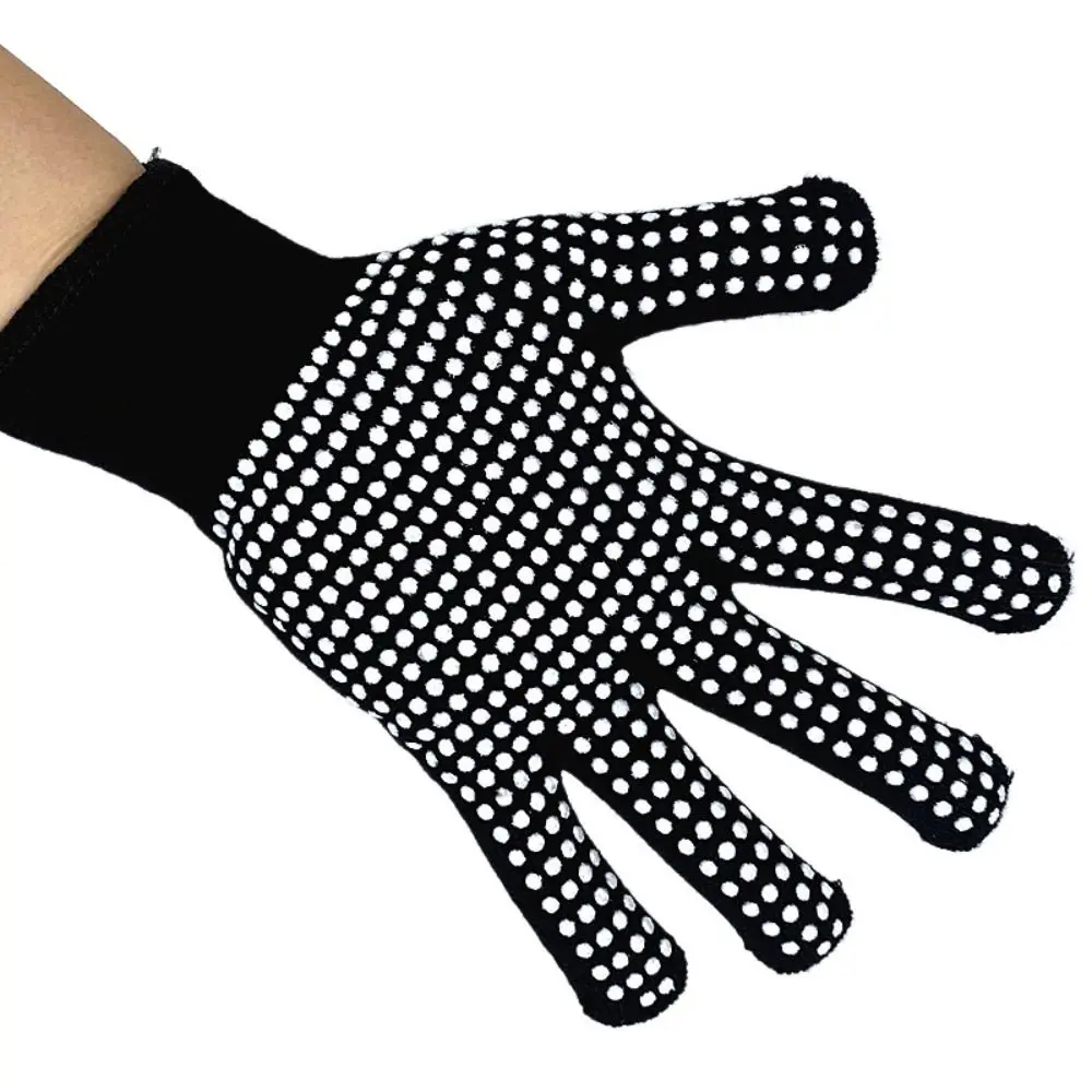 3Pcs Double Side Silicone Anti-Scald Gloves Five Finger Hairdressing Perm Curling Gloves Mittens Salon Hair Styling Tools