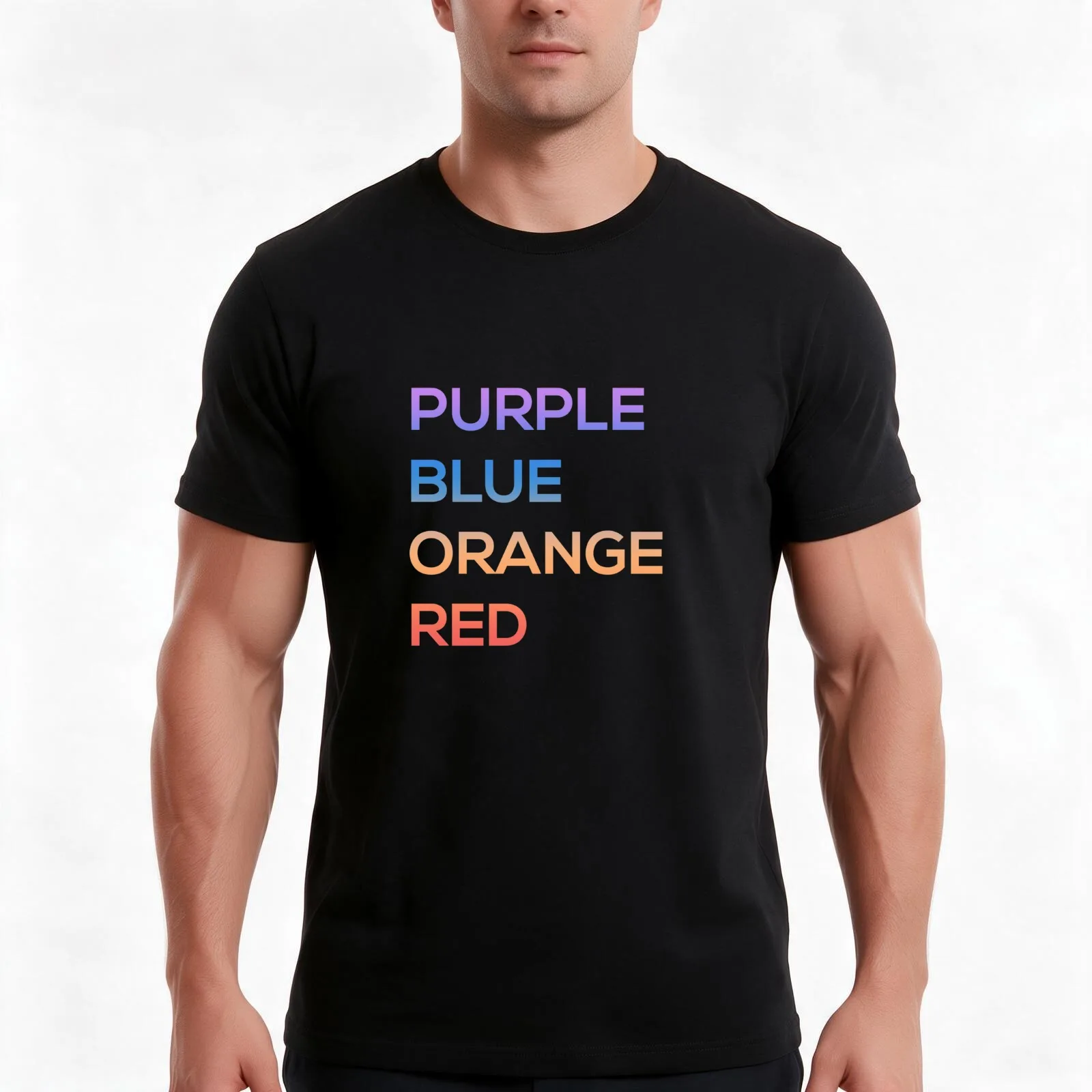 Purple, Blue, Orange, Red T-Shirt, Summer Casual Cotton Tee, Oversized Streetwear Tops, Vintage Graphic Print, Unisex Men Women