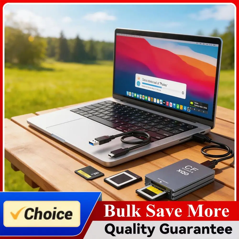

10Gbps XQD/SD Memory Card Reader Support Thunderbolt 3/4 Port Portable CF Express Card Reader for Filmmakers Content Creators