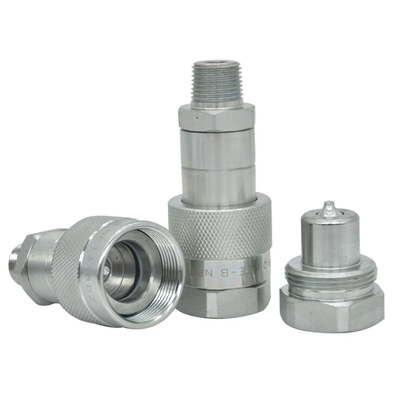 Hydraulic Quick Connector Jack Oil Pipe Connector High Pressure 72MPa Double Self Sealing Internal and External Thread