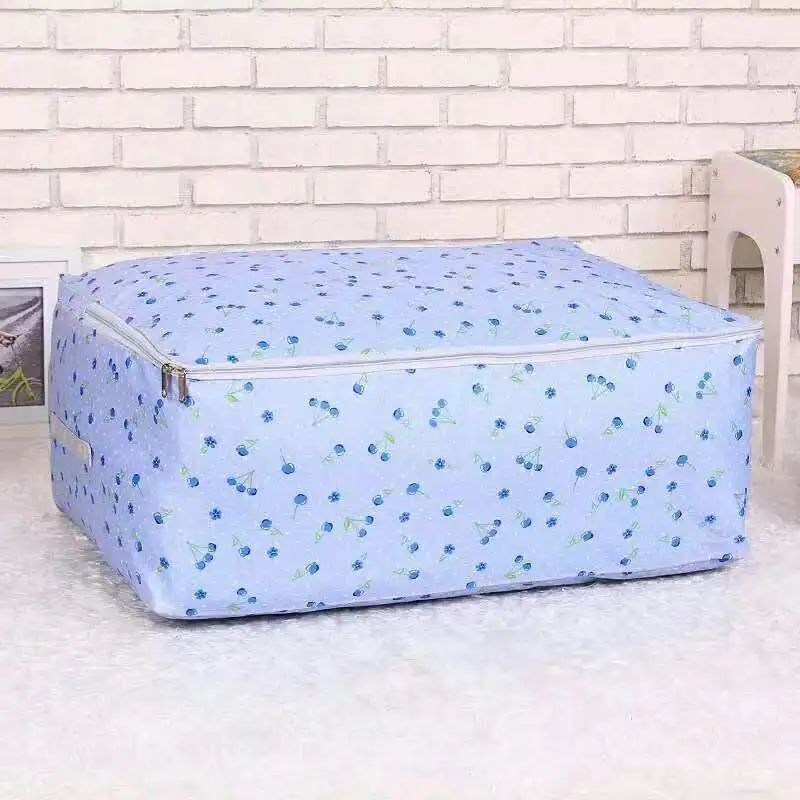 Oxford Cloth Clothes Quilt Storage Bag With Zipper Large-capacity Bedding Sundries Organizer Bag Home Dust-proof Storage Bag