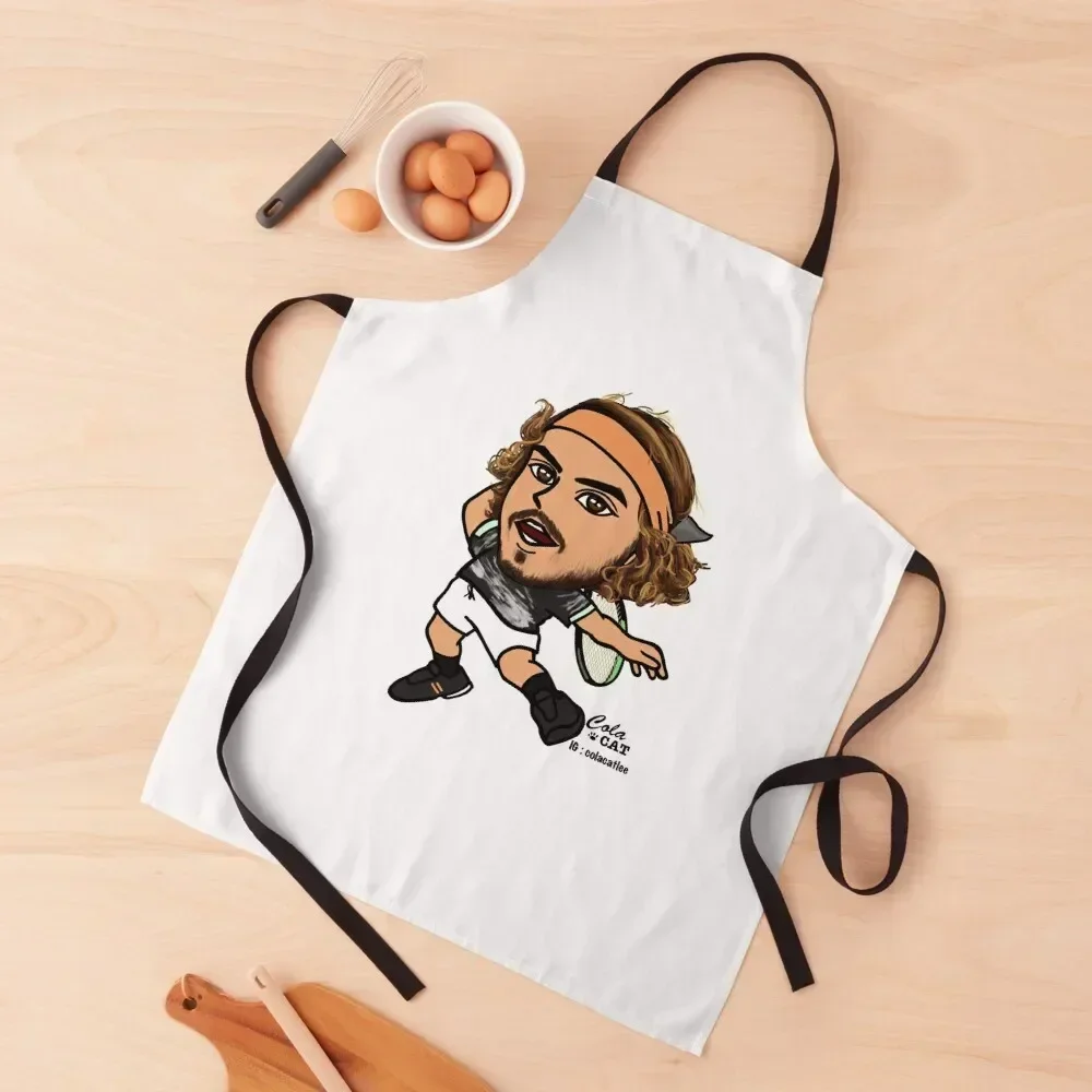 

Stefanos Tsitsipas Apron professional hairdresser Kitchen Handle For Women for kitchen useful japanese woman Apron