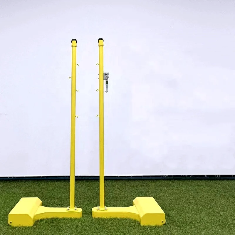 Portable Steel Pipe Tennis Pole Badminton Net Pole Movable Multi Posts Tennis Posts Badminton Posts with Wheels