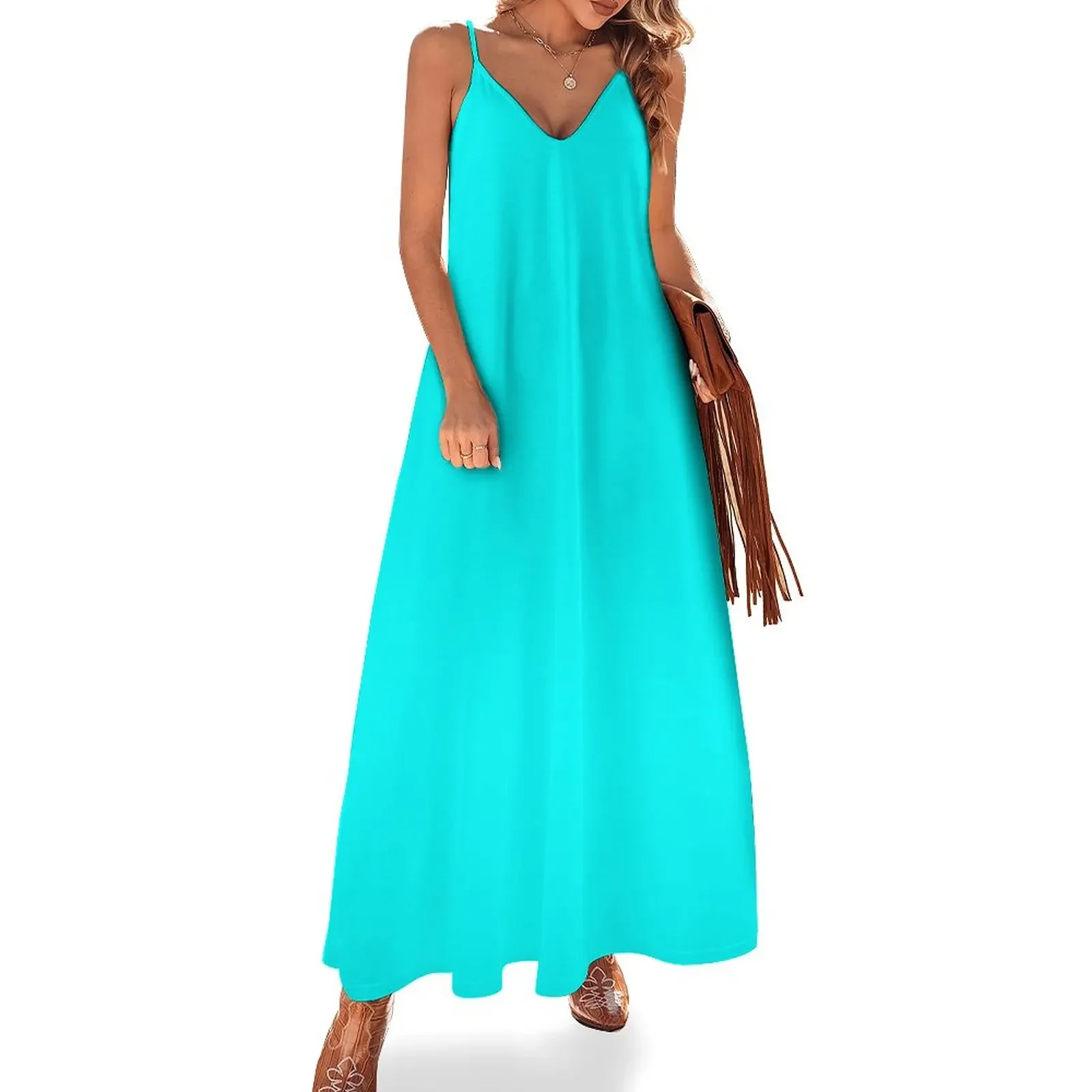 

PLAIN SOLID CYAN 100 TURQUOISE AND AQUA AND CYAN SHADES ON OZCUSHIONS ON ALL PRODUCTS Sleeveless Dress dresses for womens 2024