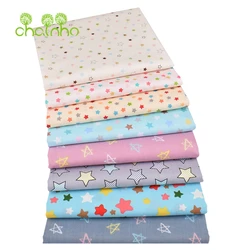 Chainho,Printed Twill Weave Cotton Fabric,DIY Sewing Quilting Material,Patchwork Cloth,Stars Series,3 Specification,QC07