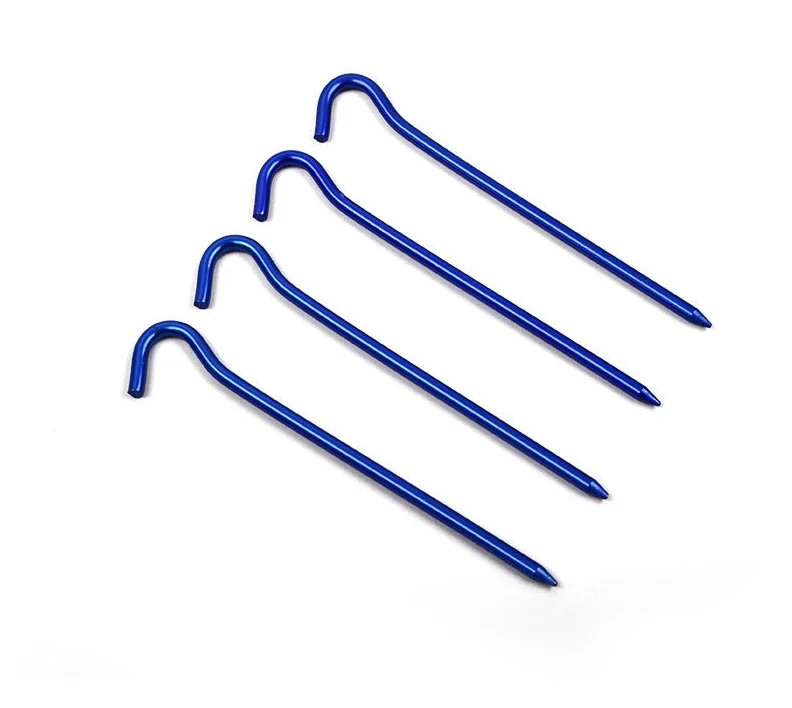 1PC 18cm Aluminum Alloy Tent Nail with Hook Outdoor Camping Stakes Ground Tent Pegs for Hammock Awning Canopy Hiking Accessories