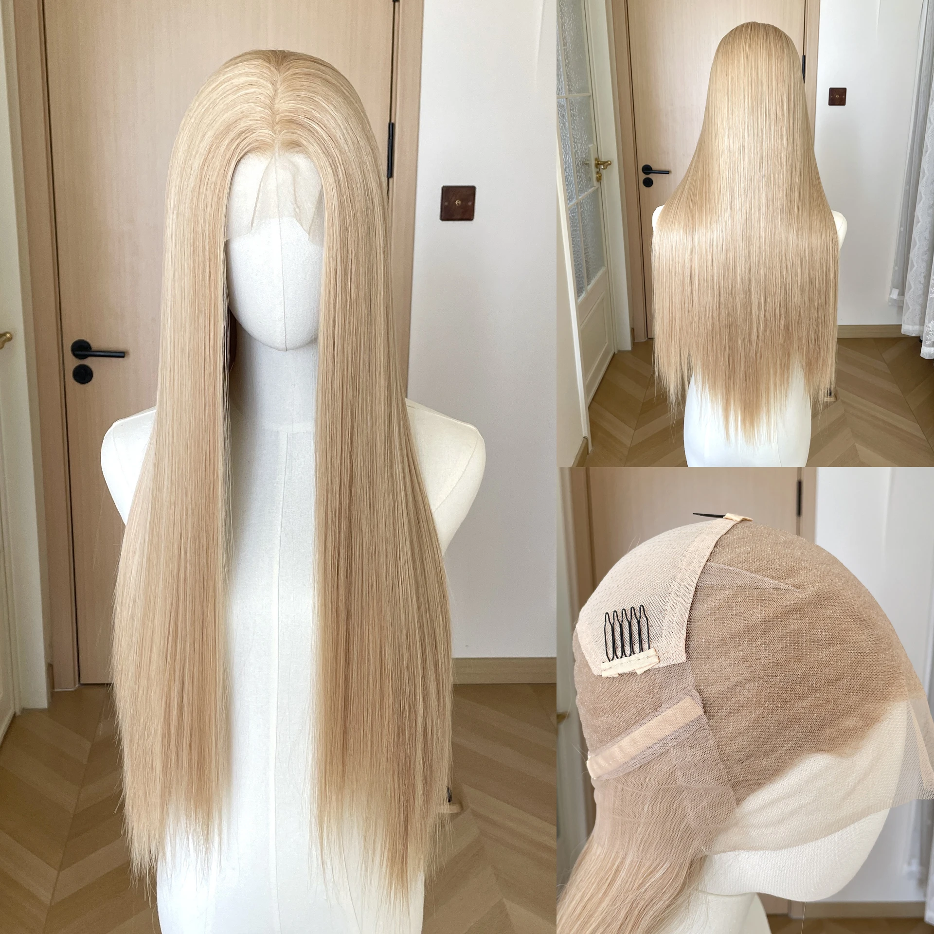 pelucas-sinteticas-de-encaje-completo-de-color-rubio-mezclado-para-mujeres-de-piel-oscura-resistentes-al-calor-de-26-pulgadas-de-largo-con-cabello-liso-y-trenzado-a-mano-con-raya-libre-150