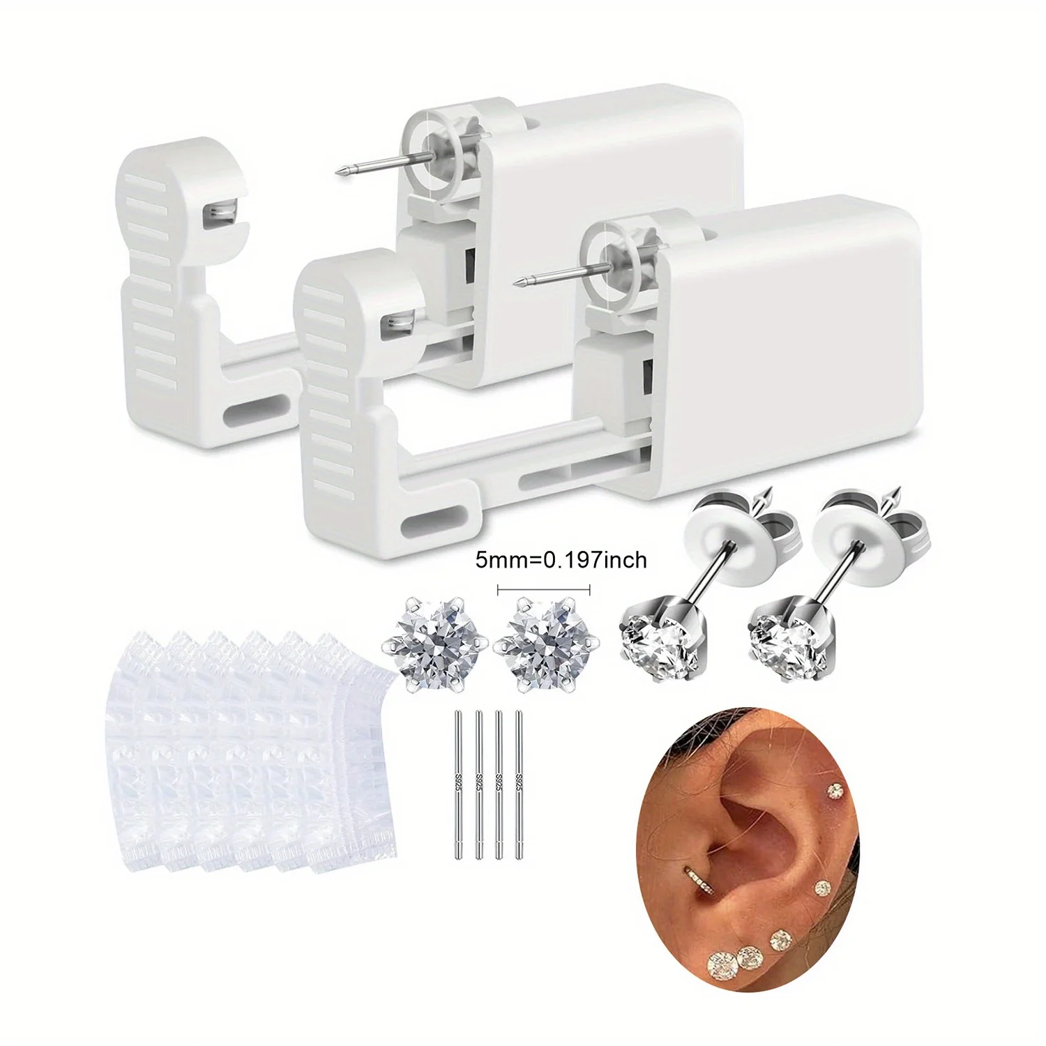 Disposable Ear Piercing Set with Piercing Guns