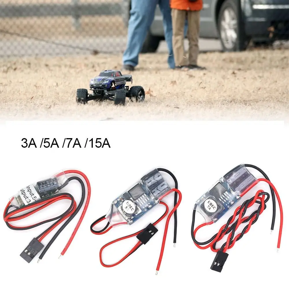Piezas de control remoto, regulador de conmutación UBEC, ruido RF más bajo, estabilizador de voltaje 3A /5A /7A /15A, blindaje completo BEC, módulo Buck de 5V, Dron RC