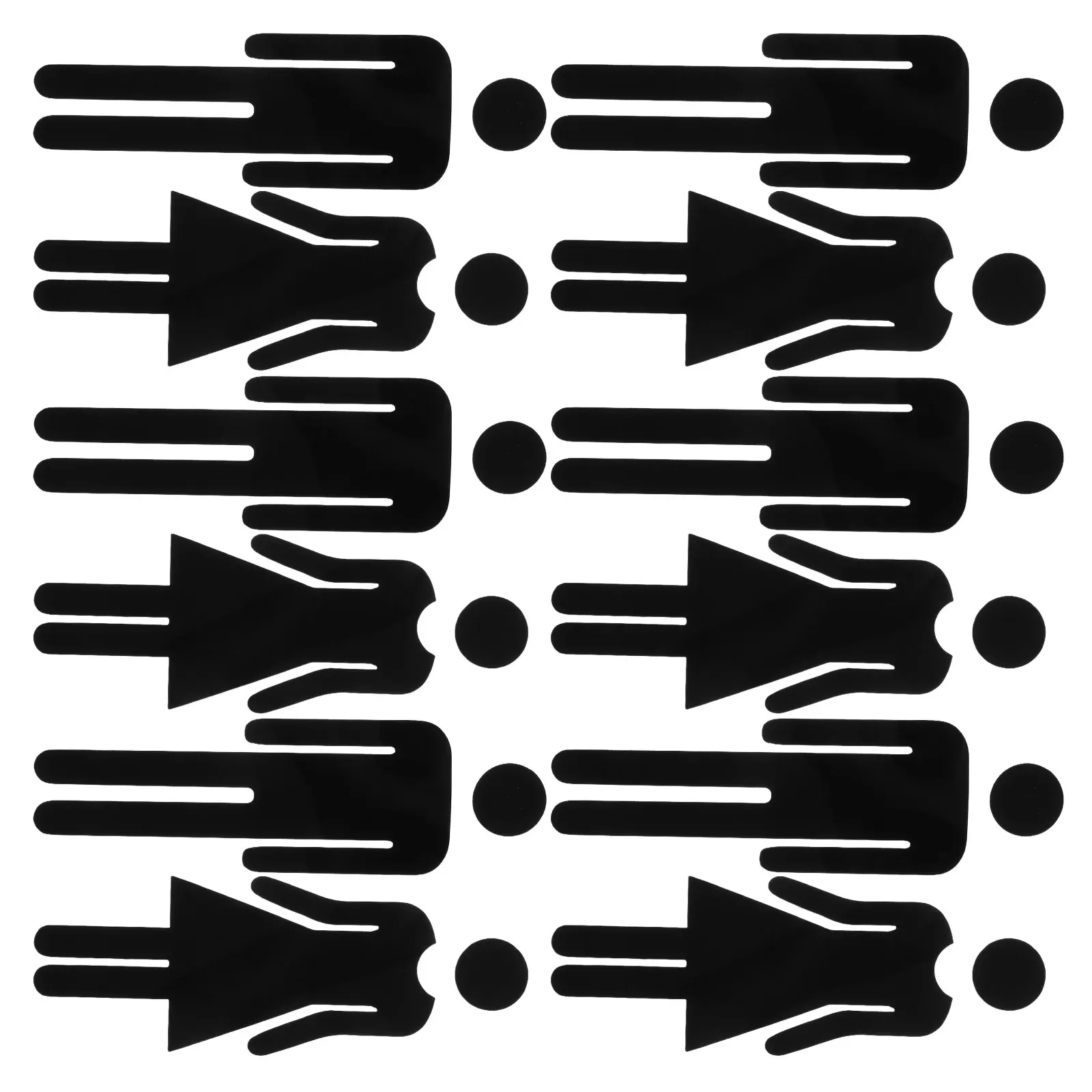 

Bathroom Sign Board Durable Acrylic 200x150mm Toilet Restroom Door Plate Gender Identification Sign for Public Washroom Use