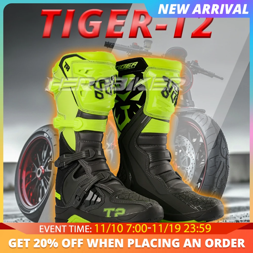 

Motorcycle Riding Boots High Top Motorcycle Boots Waterproof Anti-slip Anti-fall Racing Professional Road Boots for All Seasons