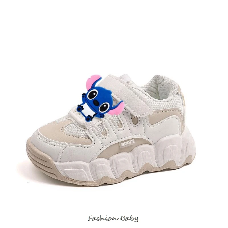 Toddler Lilo And Stitch Tenis Girl White Shoe Spring Boy scarpe con suola antiscivolo suole spesse scarpe sportive per bambini ad alta altezza