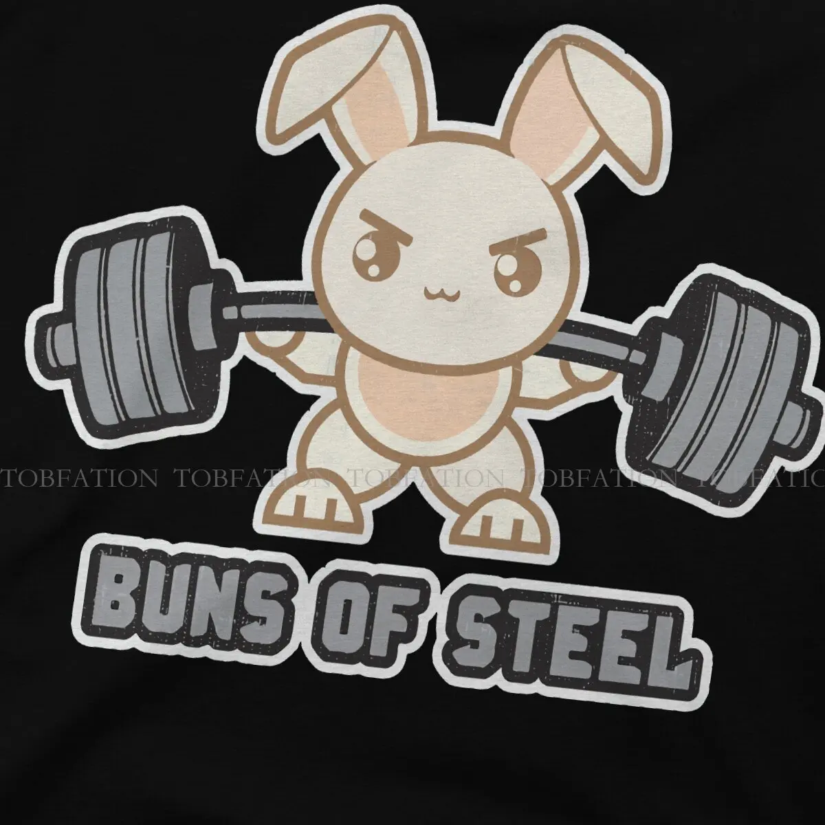 Buns Of Steel Anime Workout Motivational T Shirt Vintage Teenager Graphic High Quality Tshirt Loose Crewneck Short Sleeve