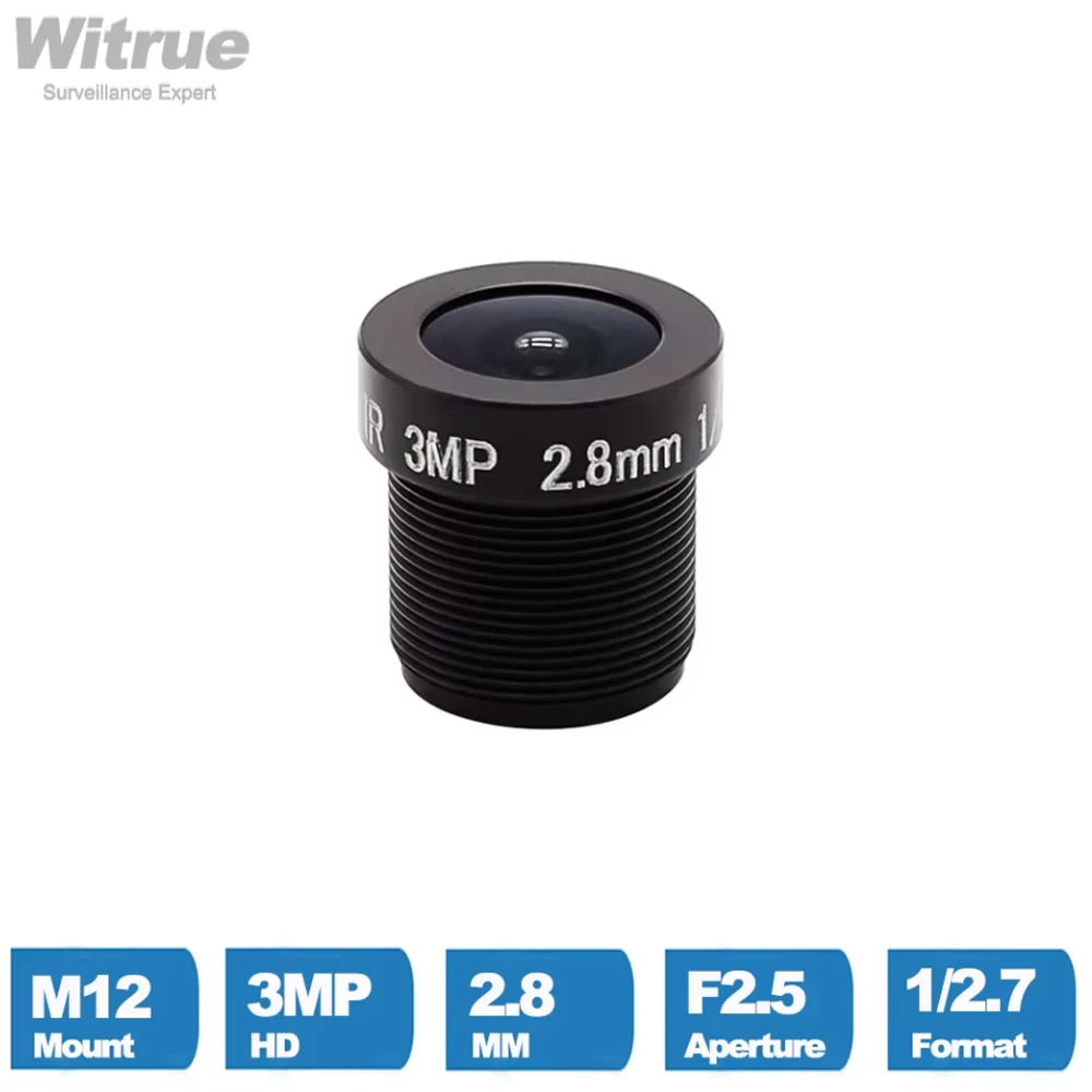 Witrue HD 3Megapixel CCTV Lens 2.8mm M12 Mount 1/2.7 inch F2.5 115 Wide Angle For AHD Camera IP Security Cameras