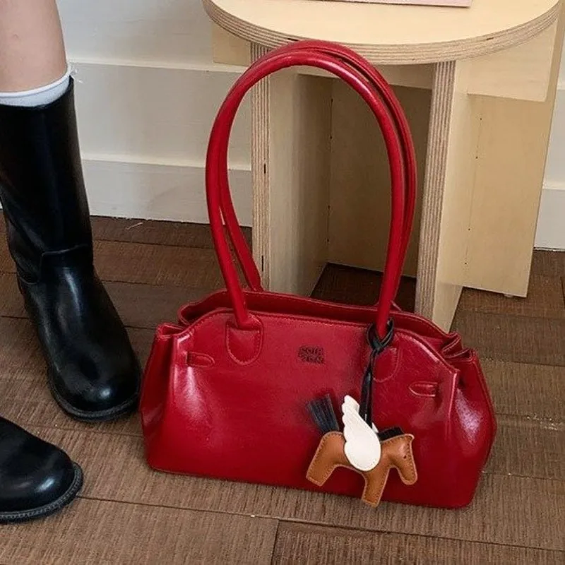 

Simple Minimalist Leather Crossbody Bag Premium Paris Vintage Design Elegant Casual Tote Bag Trendy Ladies Daily Street Shopping