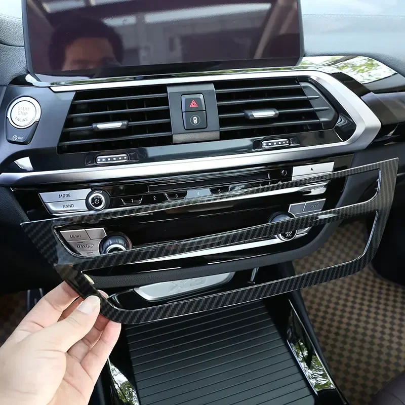 

For BMW X3 X4 G01 G02 2018-2020 Car ABS Central Control Air Conditioning Volume Adjustment Button Frame Decoration Accessories