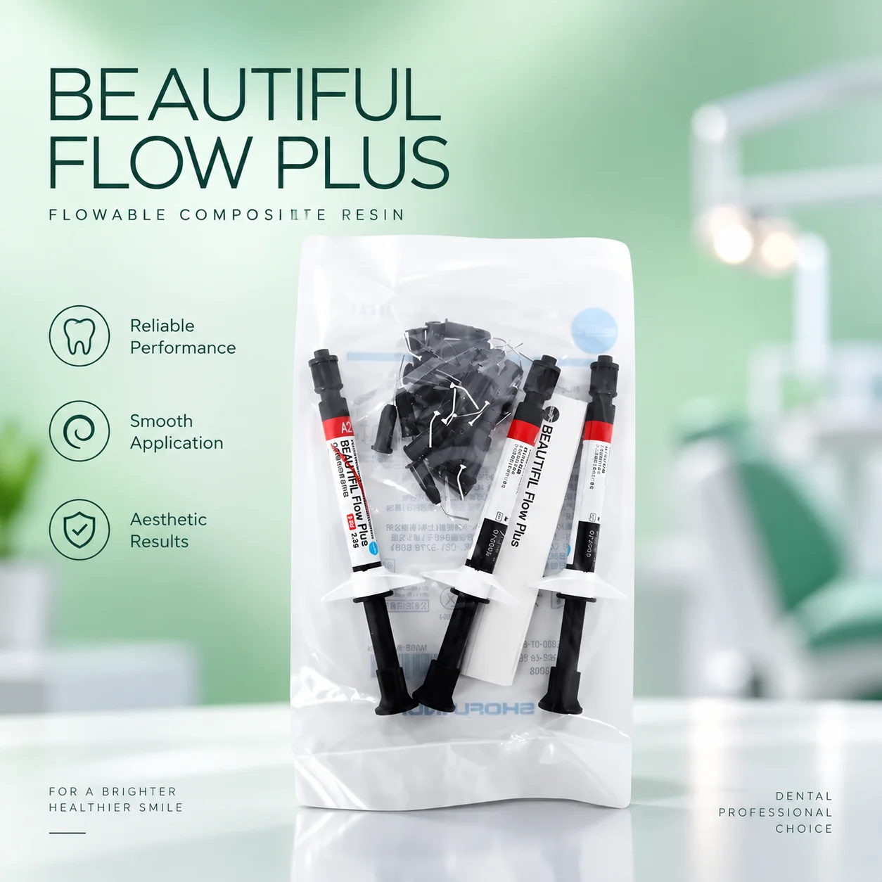 SHOFU Beautifil Flow Plus Flowable Resin Fluoride Release Low Shrinkage for Cavity Lining Minor Restoration Clinic Lab Use