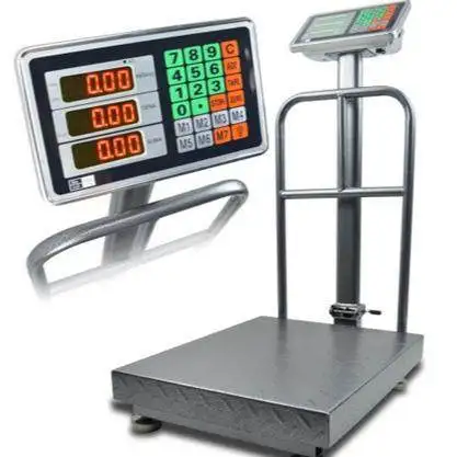 Electronic Price Scale English Version 150kg/300kg/500kg with Guardrail Electronic Scale