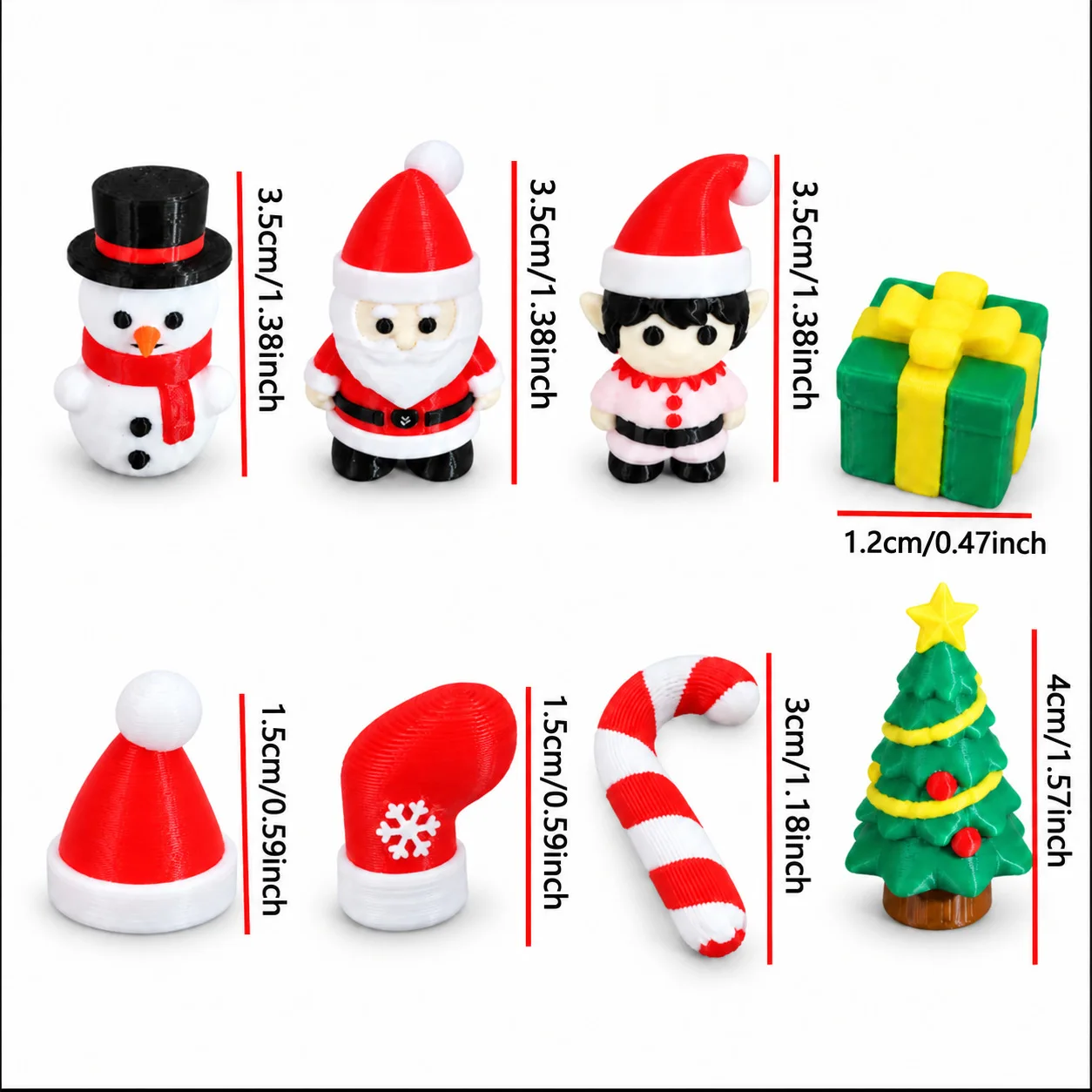 Cross-border explosion 3D printing Christmas miniature model ornament playing house cross-border creative gift miniature model