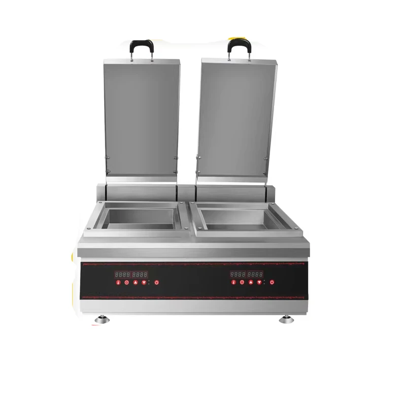 Commercial Dumpling Buns Gyoza Frying Machine Stainless Steel Or Glass Cover Digital Panel Electric Dumpling Gyoza Cooker
