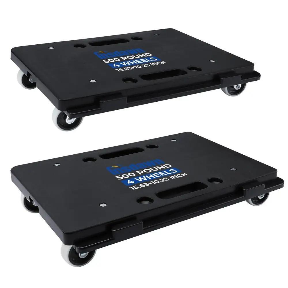 Furniture Dolly 2 Pack Connectable 15.63 x 10.23 inch 500 Lbs Capacity Movers 4 Wheels Heavy Duty Furniture Moving Dollies 360°