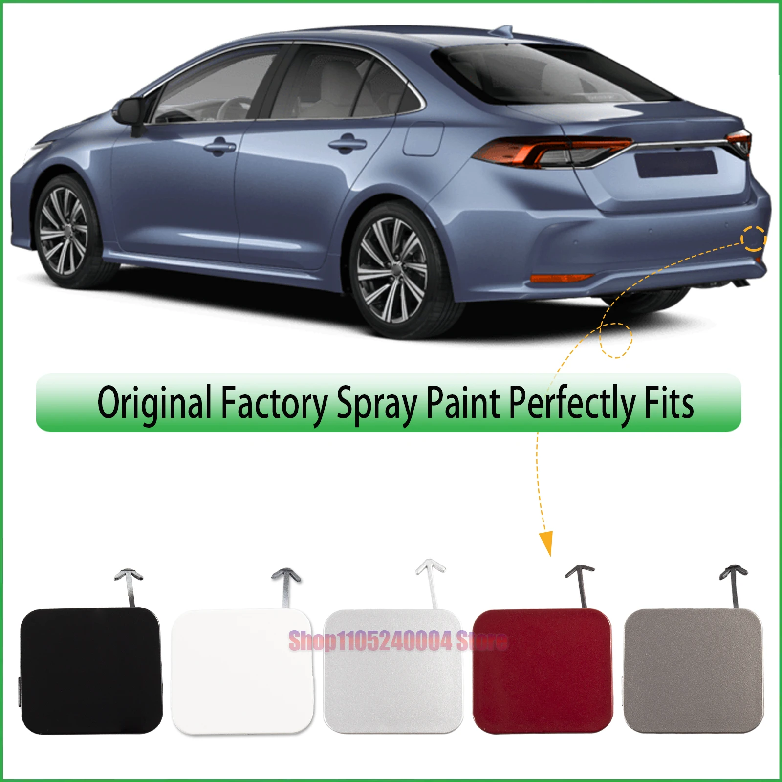 For Toyota Corolla Altis EU Sedan Rear Tow Hook Cover For All Models 2019-2020 Premium Accessory Part 52161-02080