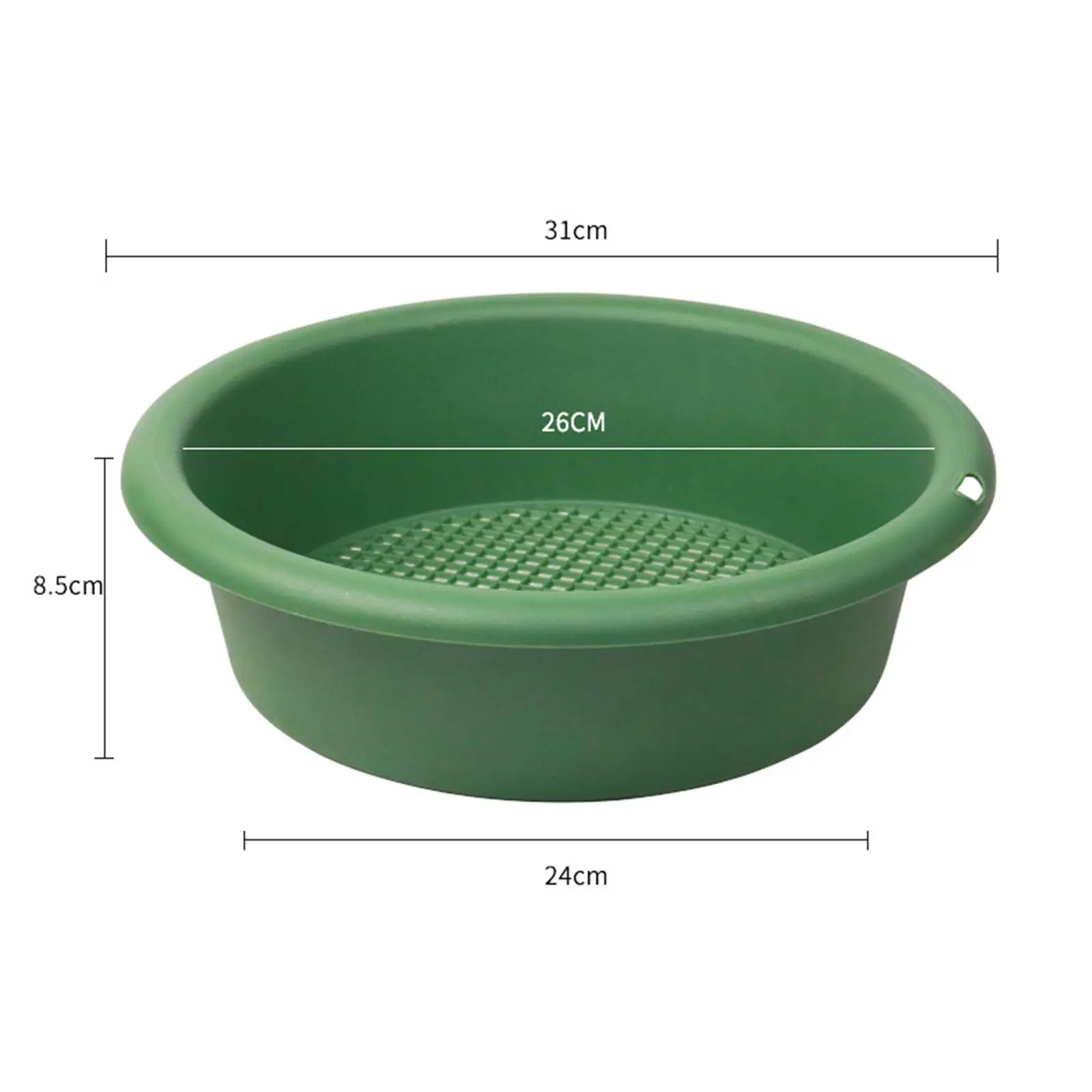 Round Garden Sieve Mesh Soil Strainer Lightweight Sifting Pan for Efficient Home and Garden Use
