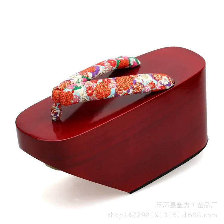 Cosplay Geta Sandals – Maiko/Oiran Geisha Style, 10cm Platform High Heels, Traditional Japanese Wooden Clogs