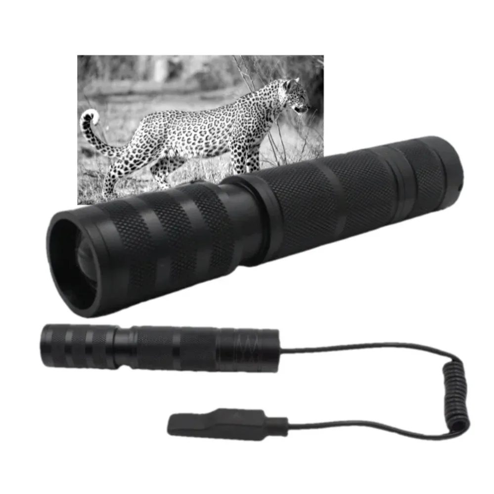 5 واط 850nm 940nm المحمولة الأشعة تحت الحمراء IR مصباح يدوي الشعلة تلسكوبي التركيز زوومابلي لأجهزة الصيد التكتيكية للرؤية الليلية #1