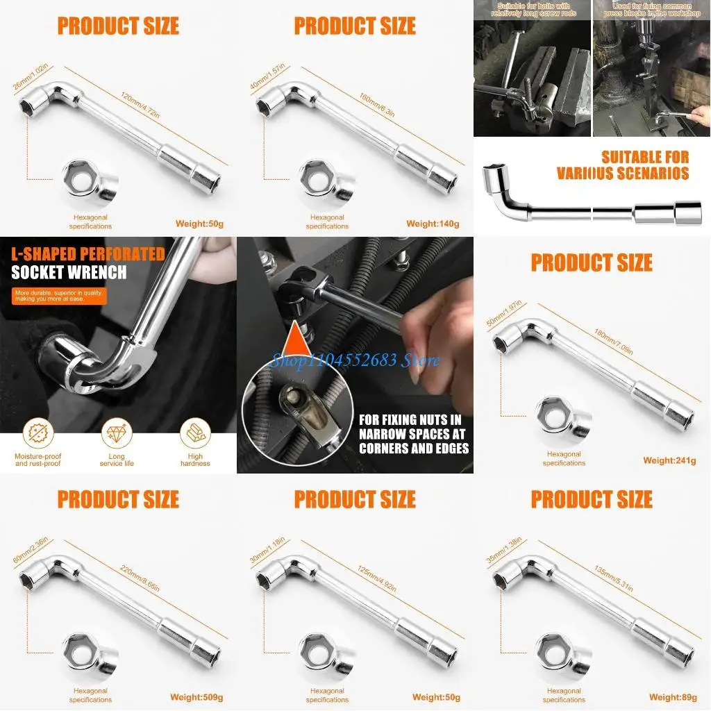 

Y6GD Precise Socket Double Head Spanner Heavy dutys Steel Socket Wrench Comfort