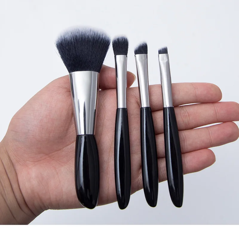 Makeup Brush Set, Beauty Tools, Mini Short-handled Eyeshadow Brush, Contouring Eyebrow Brush, Mini 4 Makeup Brushes