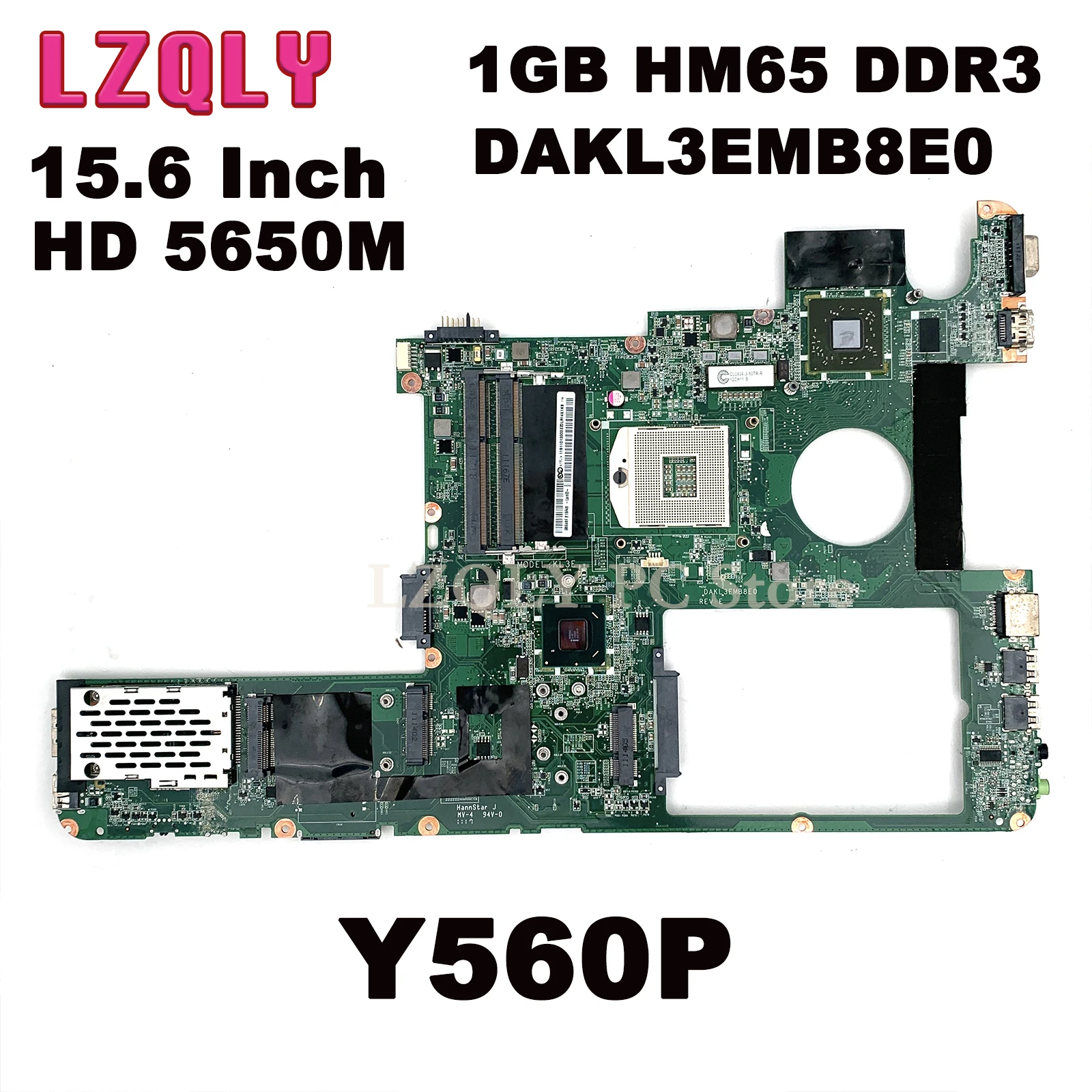 

LZQLY For Lenovo Ideapad Y560P 15.6 Inch DAKL3EMB8E0 Laptop Motherboard HD 5650M Graphics 1GB HM65 DDR3 Fully Tested