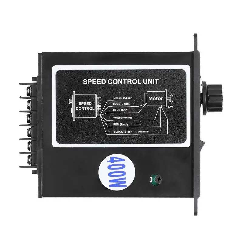 Precision AC Motor Speed Controller 400W 220V - 50/60Hz Forward/Reverse Governor for Industrial Applications