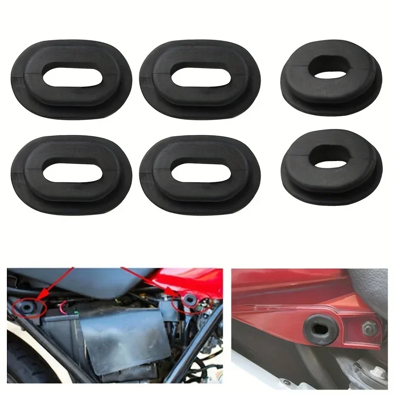Neue 6 stücke Motorrad Seite Abdeckung Gummi Tülle Dichtung Verkleidung Set Schwarz Für Honda CB CL SL XL100 CB CT SL TL XL125 CB200 Teile