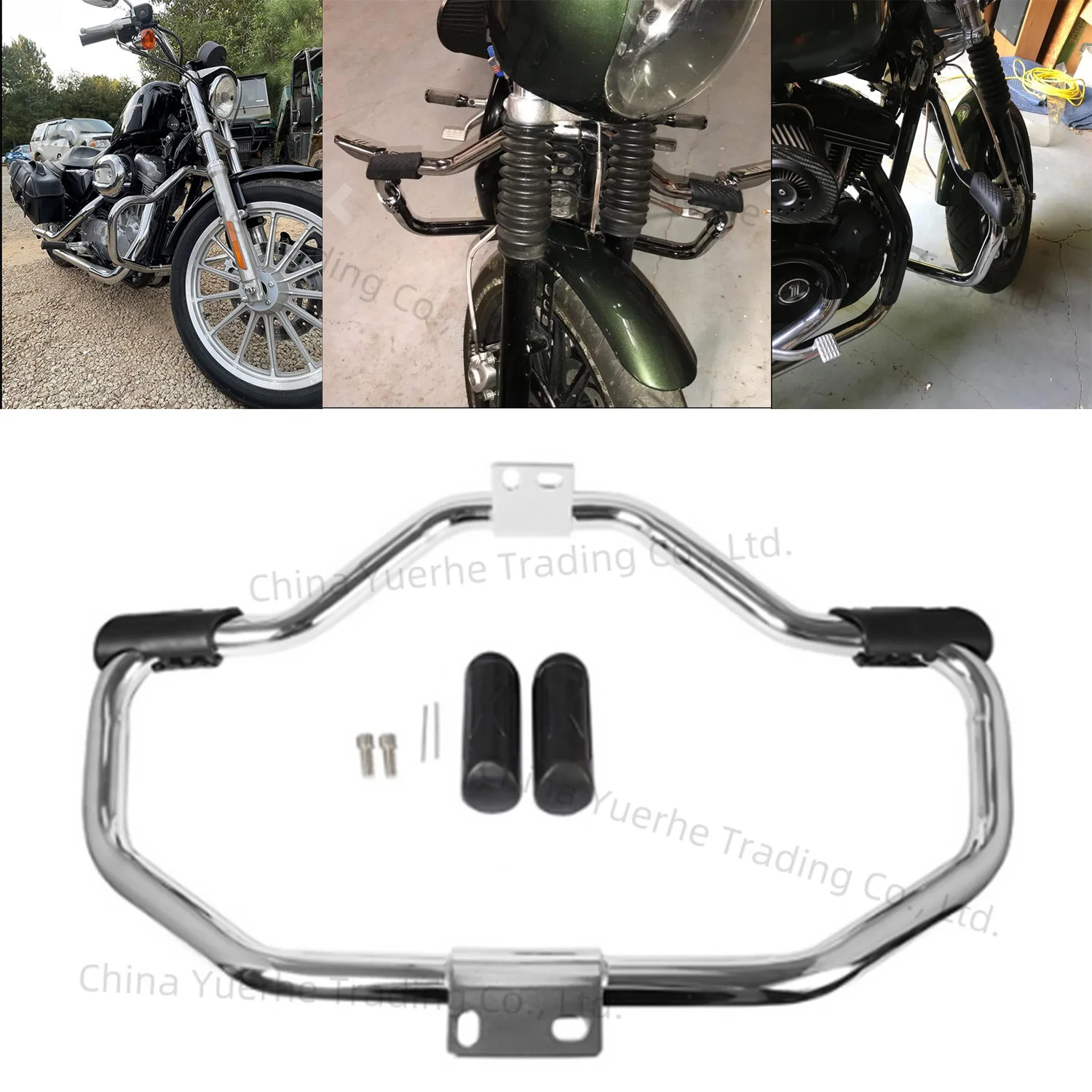 

Хромированная защита двигателя мотоцикла, дорожная защита для Harley Sportster 1200 883 XL 48 72 XL1200 XL883N 2004-2021 2009 2013 2019