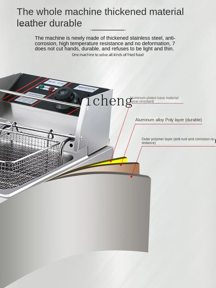 XL Commercial Electric Fryer Single and Double Cylinder Large Capacity Fried Potato Fryer Fried Chicken Equipment Fried Machine