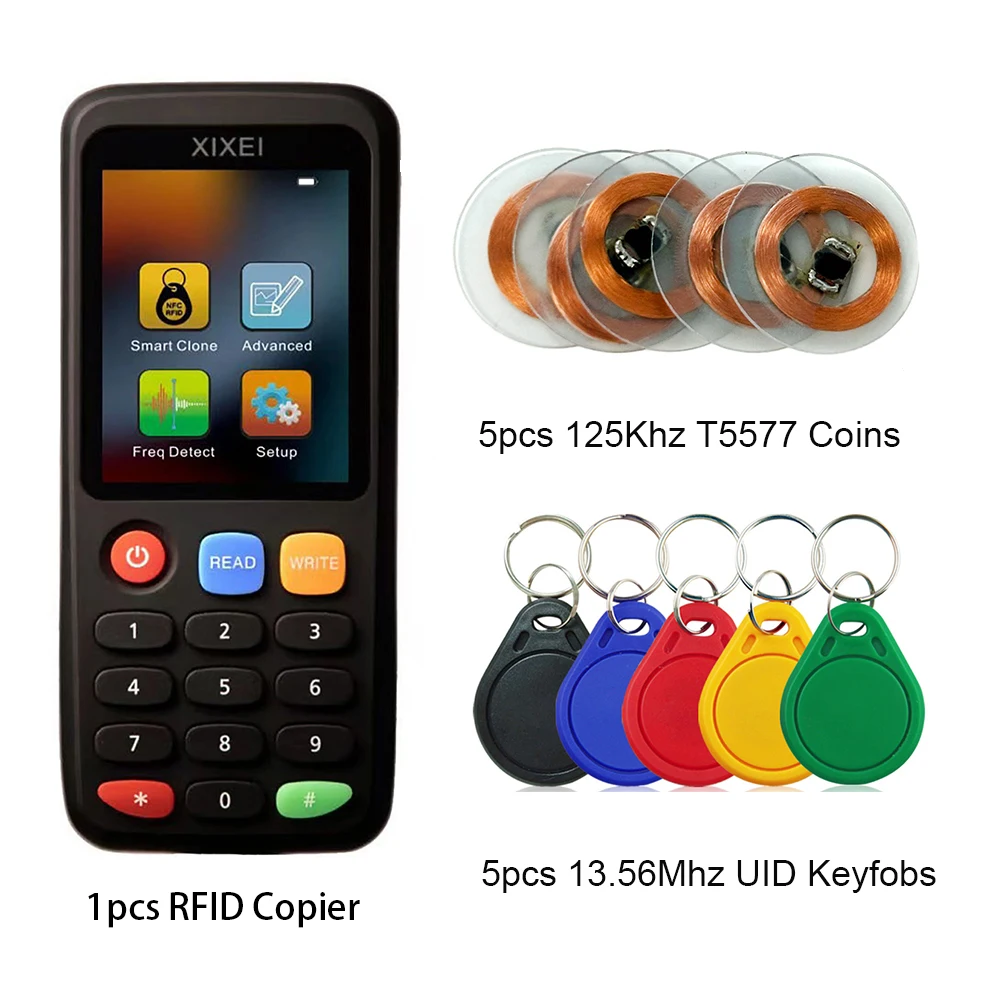 New X7 RFID Smart Chip Writer Duplicator Reader Tag 125KHz 13.56MHz NFC Decoder Smart Card Key Machine Badge Token Clone Card