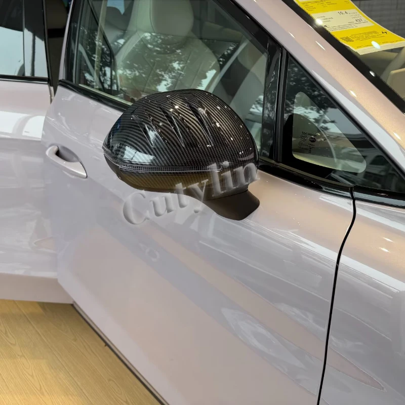 ل MG 4 MG4 EV 2026 2027 ABS ألياف الكربون الملحقات الخارجية غطاء خزان الغاز مقبض الباب وعاء مرآة الرؤية الخلفية غطاء الكسوة #4